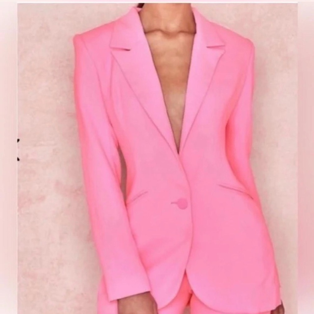House of CB Fitted Blazer & Trouser Set. Pink Gabri Blazer & Christie pants. - Picture 2 of 4